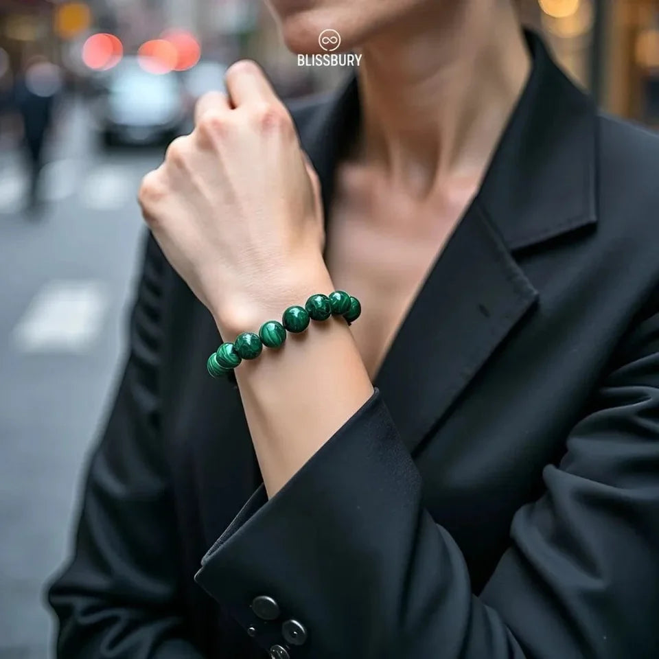 Green Malachite Bracelet - Growth, Optimism, Resilience