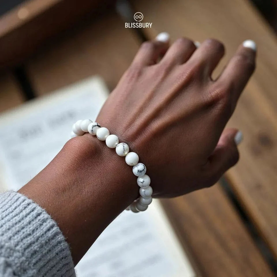 White Turquoise Bracelet - Peace, Tranquility, Mindfulness