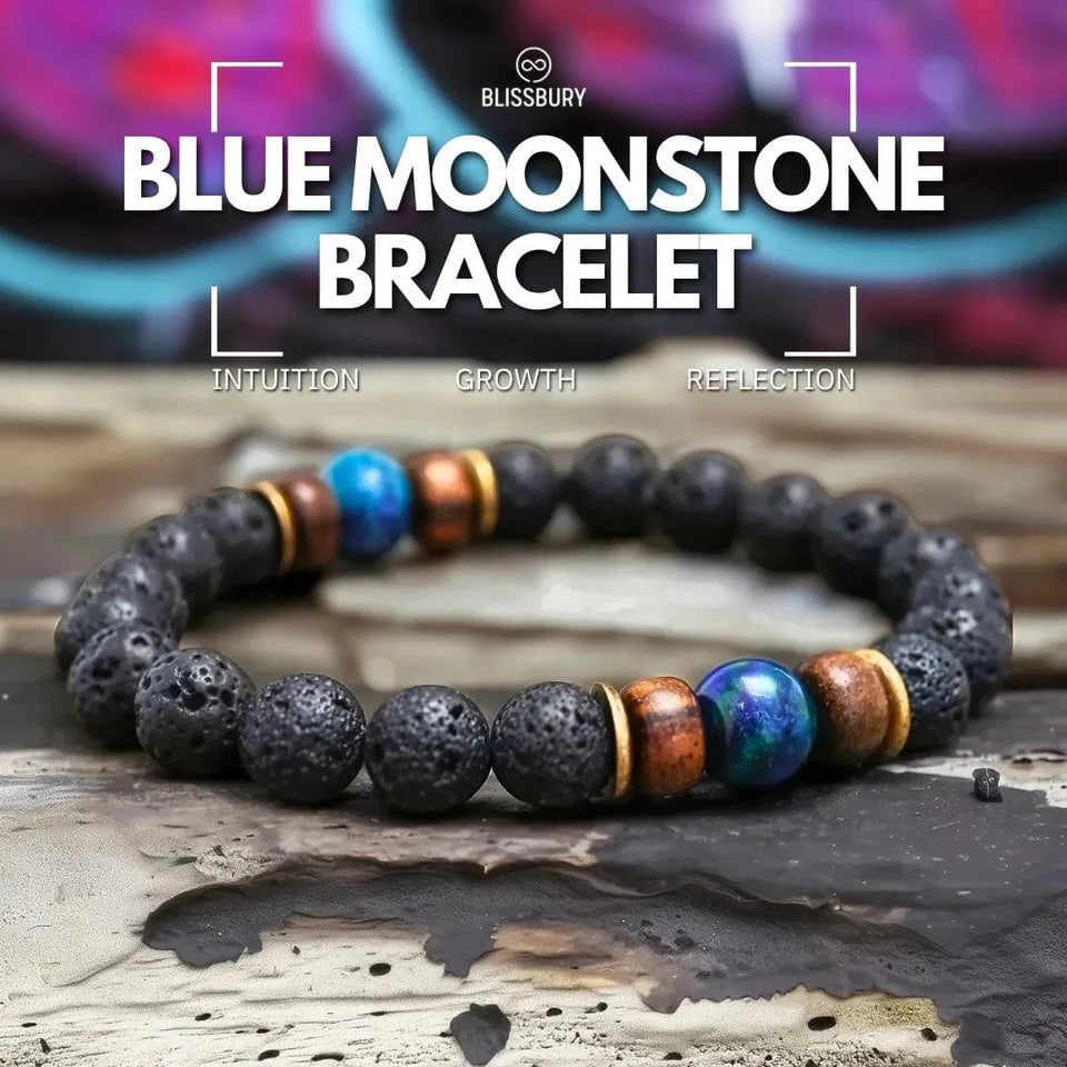 Blue Moonstone Bracelet - Intuition, Growth, Reflection