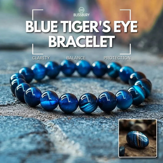 Blue Tiger's Eye Bracelet - Clarity, Balance, Protection