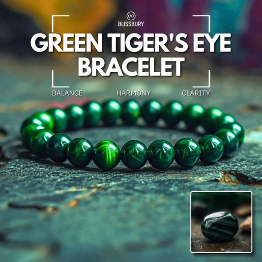 Green Tiger's Eye Bracelet - Balance, Harmony, Clarity