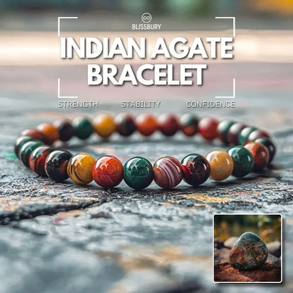 Indian Agate Bracelet - Strength, Stability, Confidence