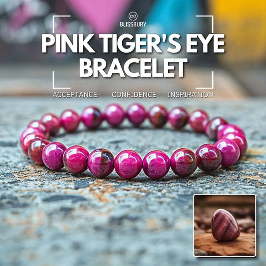 Pink Tiger's Eye Bracelet - Acceptance, Confidence, Inspiration