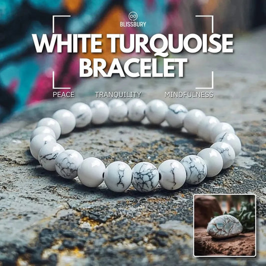 White Turquoise Bracelet - Peace, Tranquility, Mindfulness