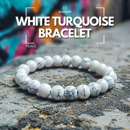 White Turquoise Bracelet - Peace, Tranquility, Mindfulness